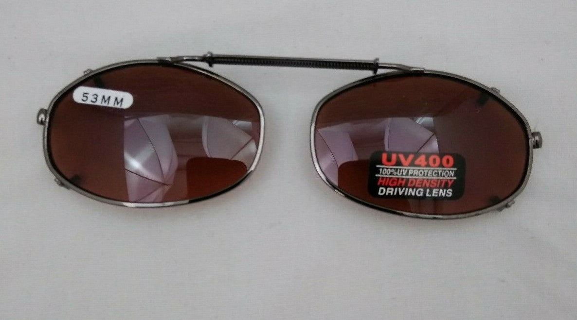 NEW DRIVING UV Eye Protection Clip on Sunglasses / 53MM / 19753