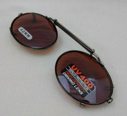NEW DRIVING UV Eye Protection Clip on Sunglasses / 42MM / 09142