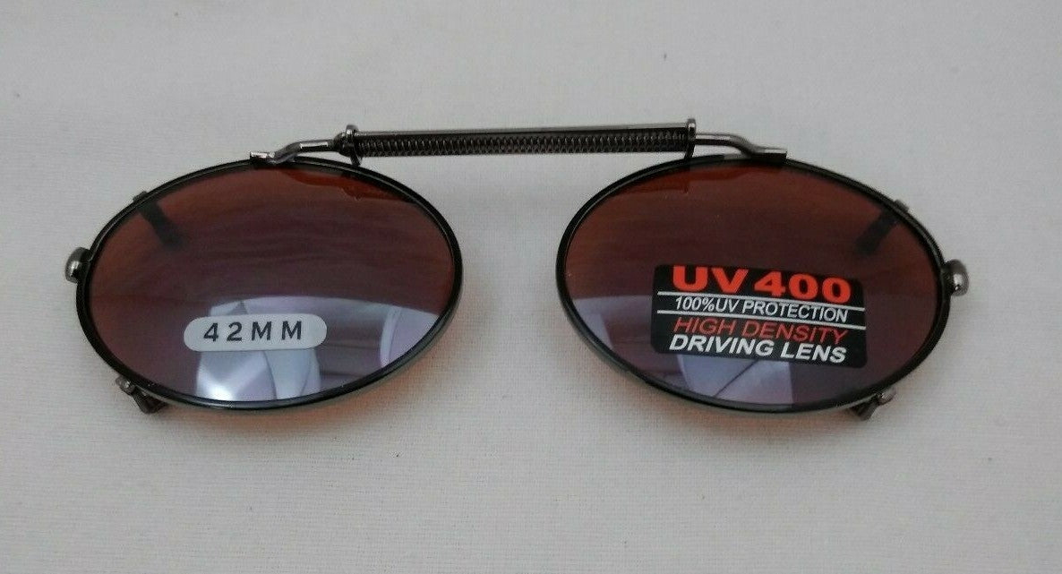 NEW DRIVING UV Eye Protection Clip on Sunglasses / 42MM / 09142