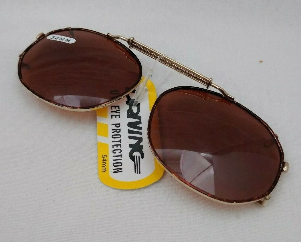 NEW DRIVING UV Eye Protection Clip on Sunglasses / 54MM / 09354