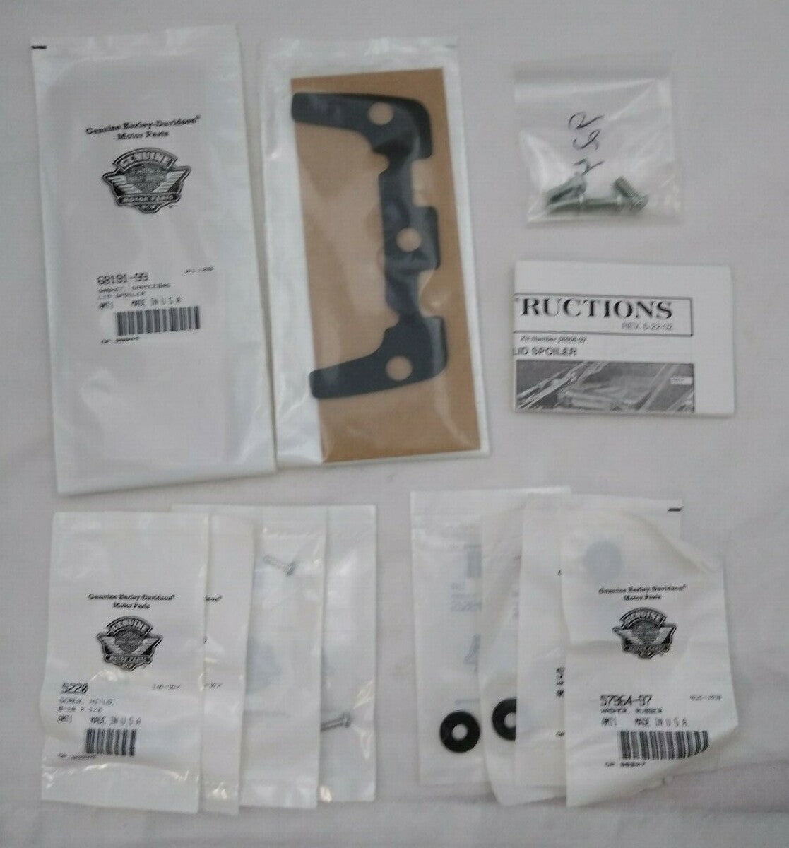 NEW Harley Davidson S'Bag Lid Spoiler Kit / Copperhead / 58606-08CPL