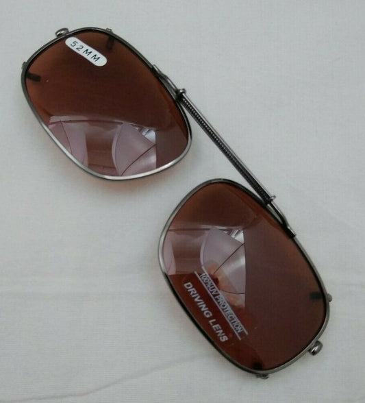 NEW DRIVING UV Eye Protection Clip on Sunglasses / 52MM / 09752