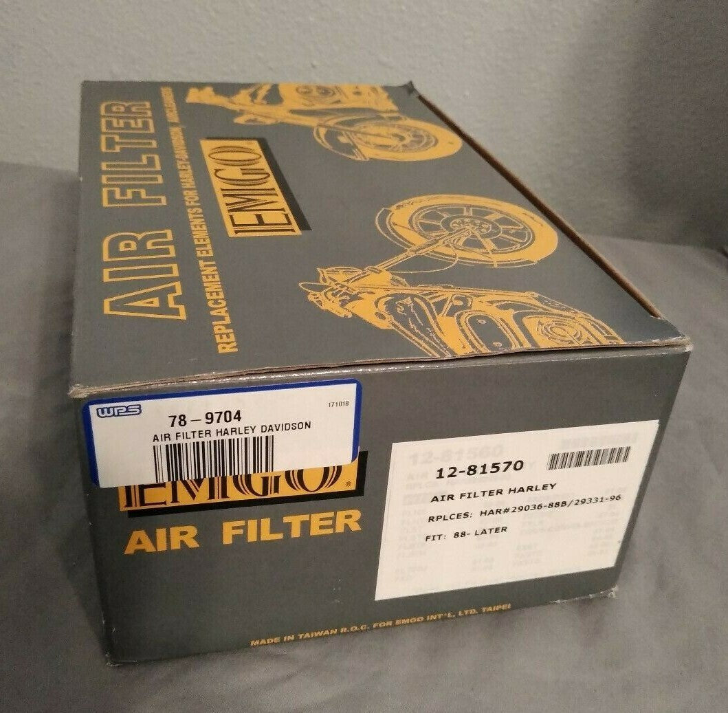 NEW Emgo 12-81570; Air Filter Harley Davidson / WPS 78-9704