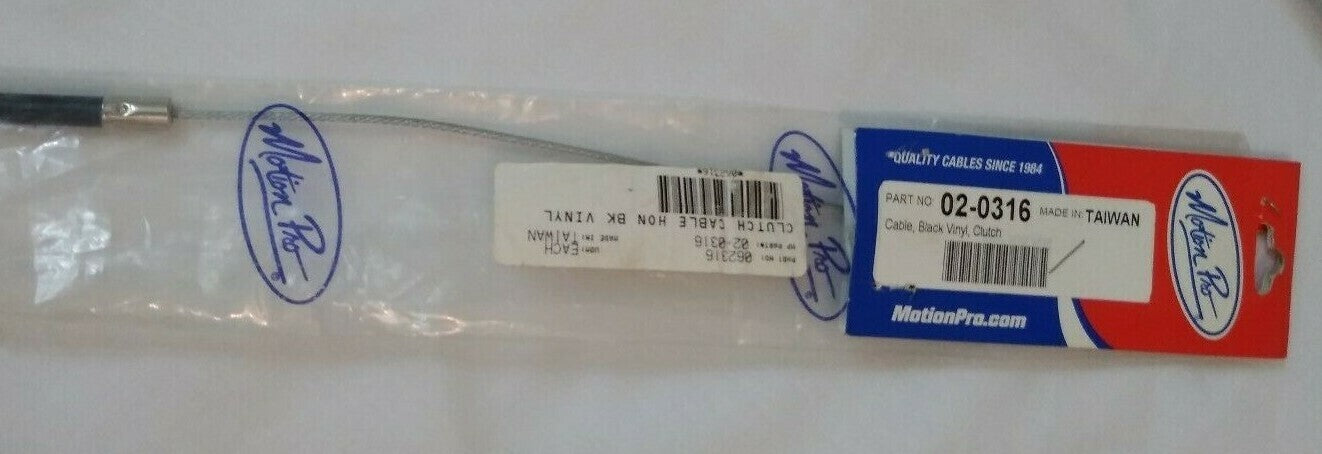 NEW Motion Pro Black Vinyl Extended Clutch Cable / 062316