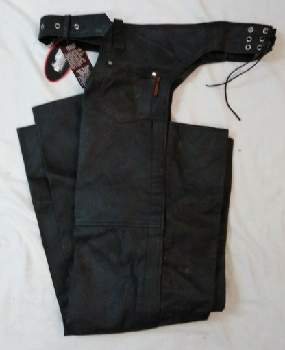 NEW Hot Leathers Fully Lined Unisex Leather Chaps / CHM1001 / XL