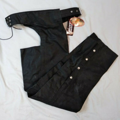 NEW Hot Leathers Fully Lined Unisex Leather Chaps / CHM1001 / XL