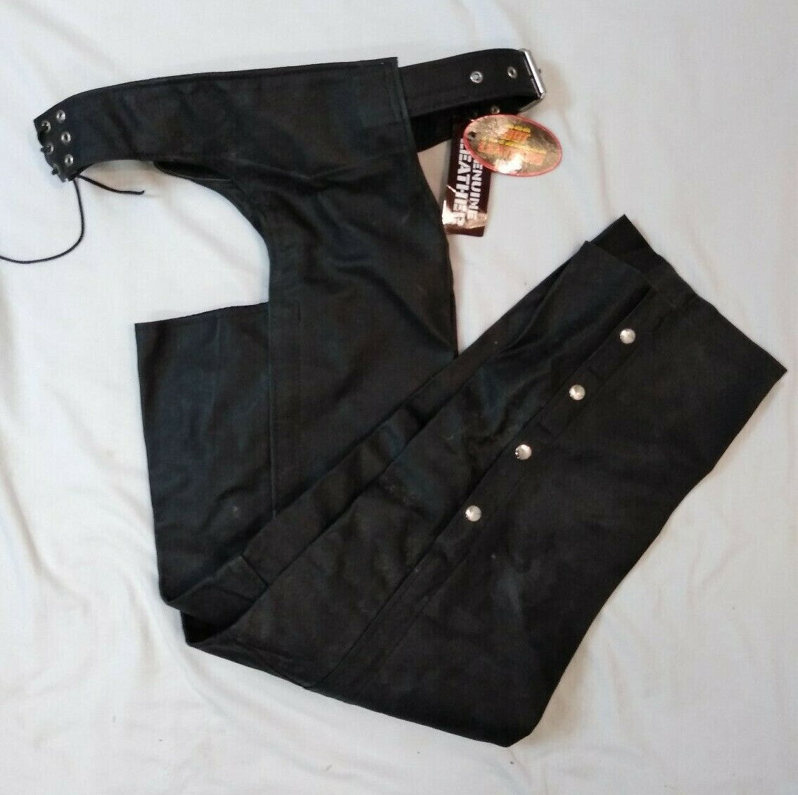NEW Hot Leathers Fully Lined Unisex Leather Chaps / CHM1001 / L