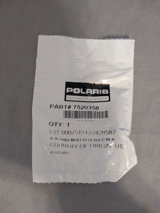 NEW Lot of 10 / Polaris SCR-TXBH-M6X1.0X10 SHLD BLK / 7520358