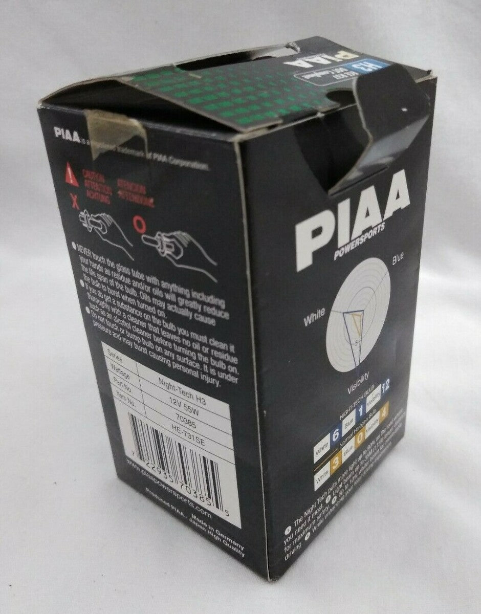 NEW PIAA 70385 H3 Night-Tech 55W=100W Halogen Bulb
