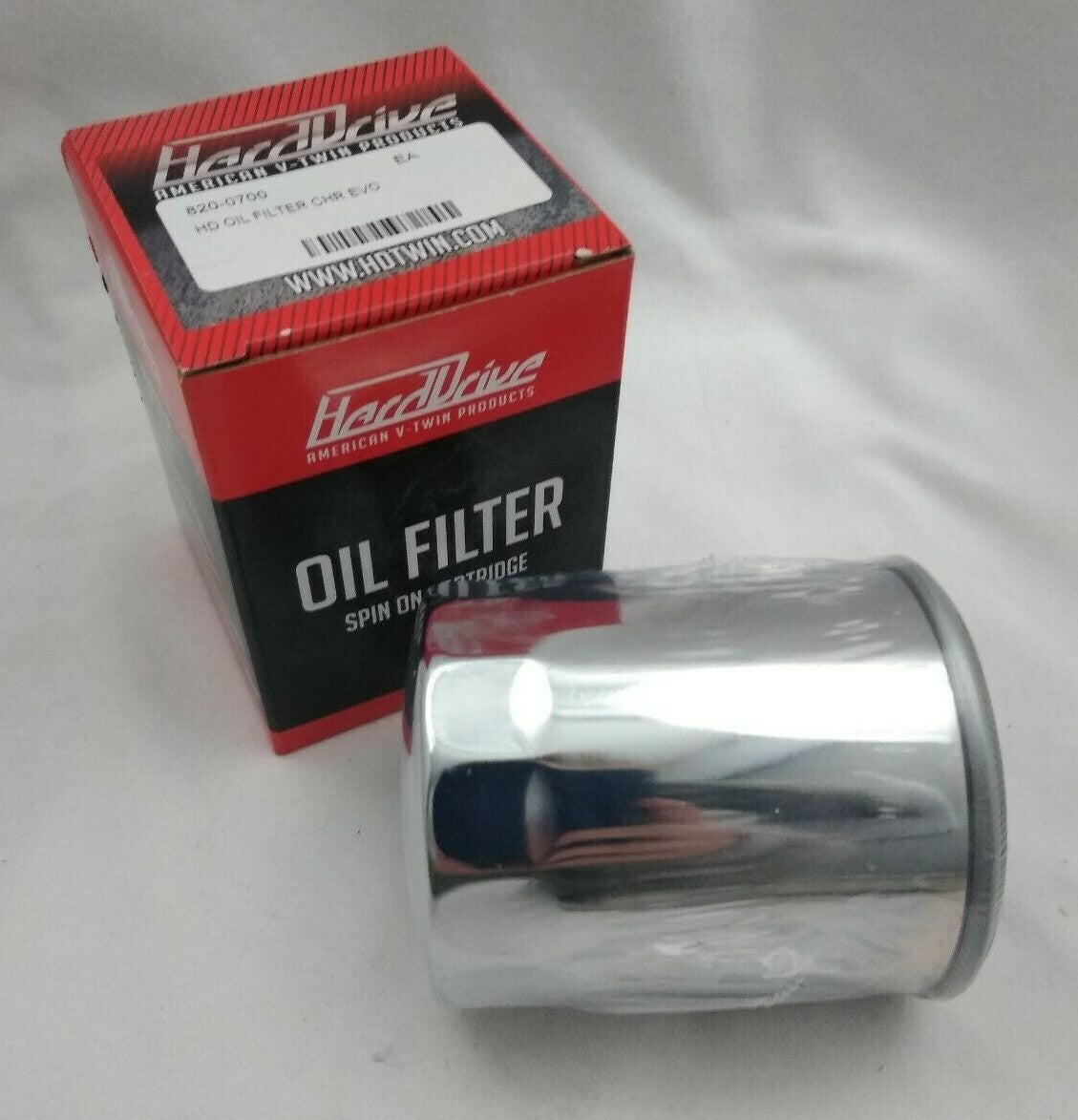 NEW HardDrive Chrome Oil Filter / 820-0700