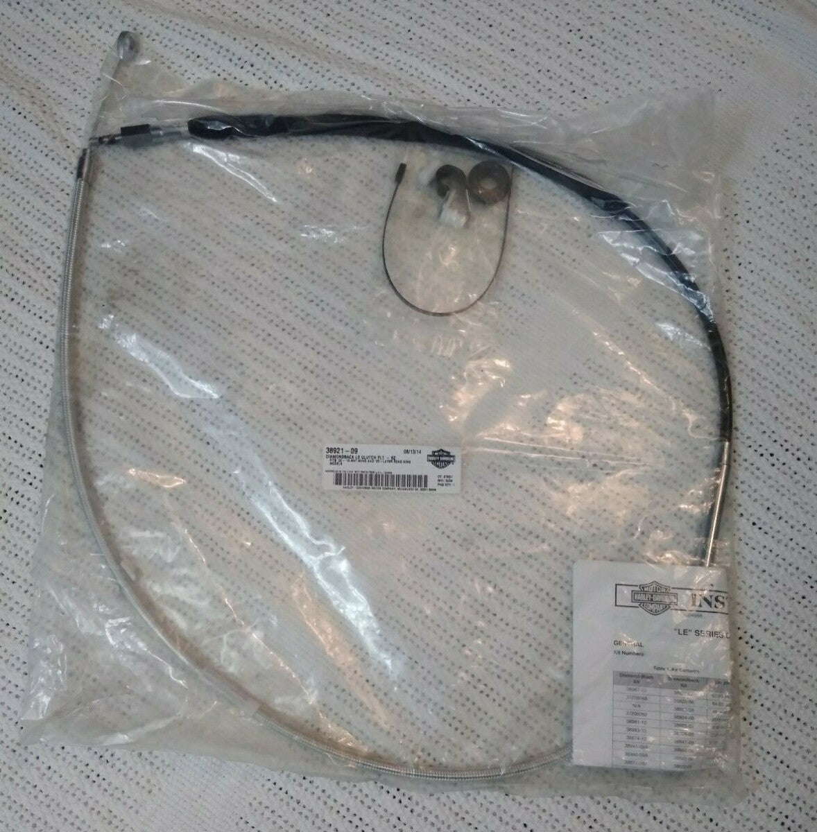 NEW Harley-Davidson Touring Clutch Cable Diamond Back / 38921-09