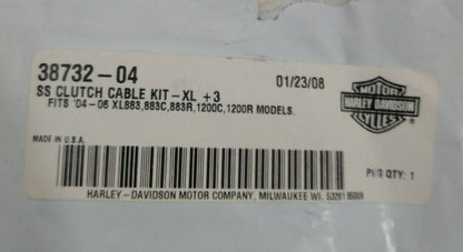 NEW Harley-Davidson Clutch Cable / XL +3 / 38732-04