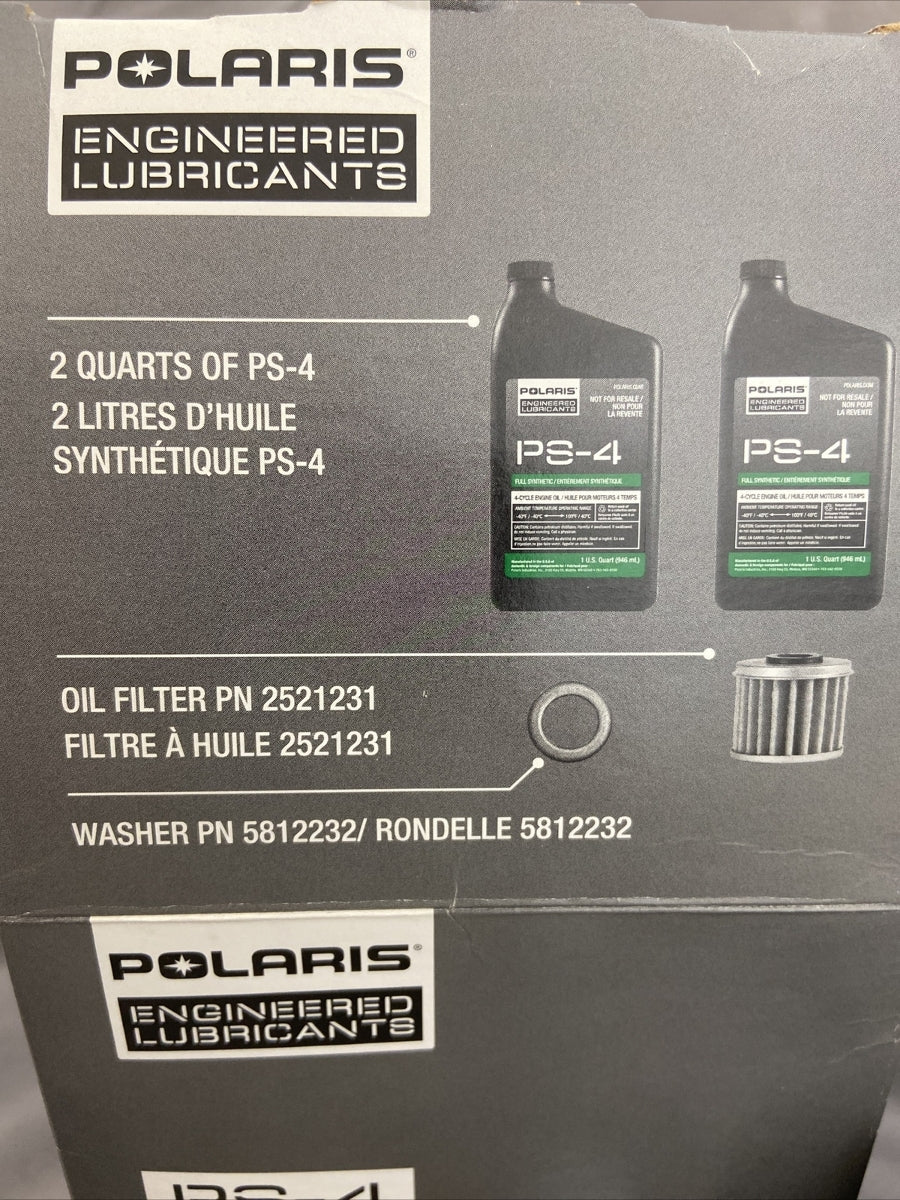 NEW Polaris Engineered PS-4 Oil Change Kit / 5W-50 / 4 Cycle / 2880913
