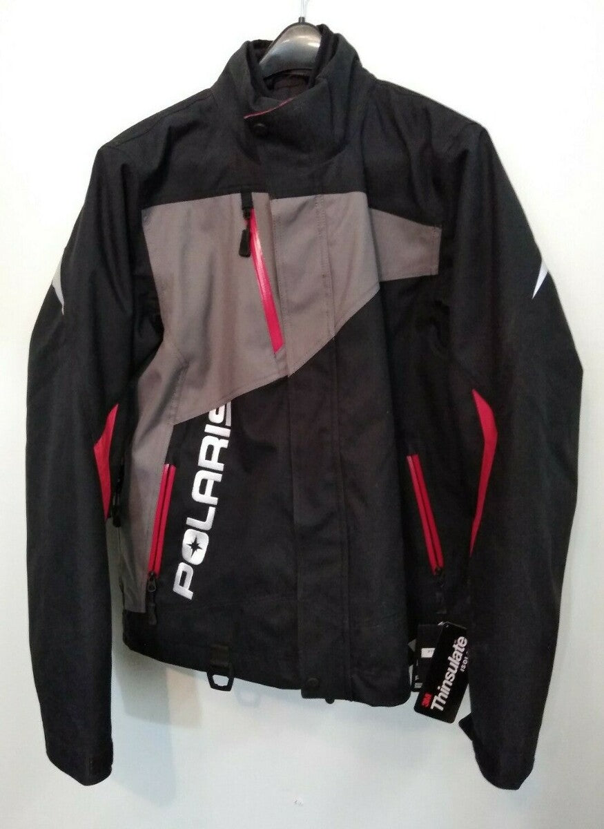 NEW Polaris New Men's Throttle Snowmobile Jacket Black/Gray Medium 286771403