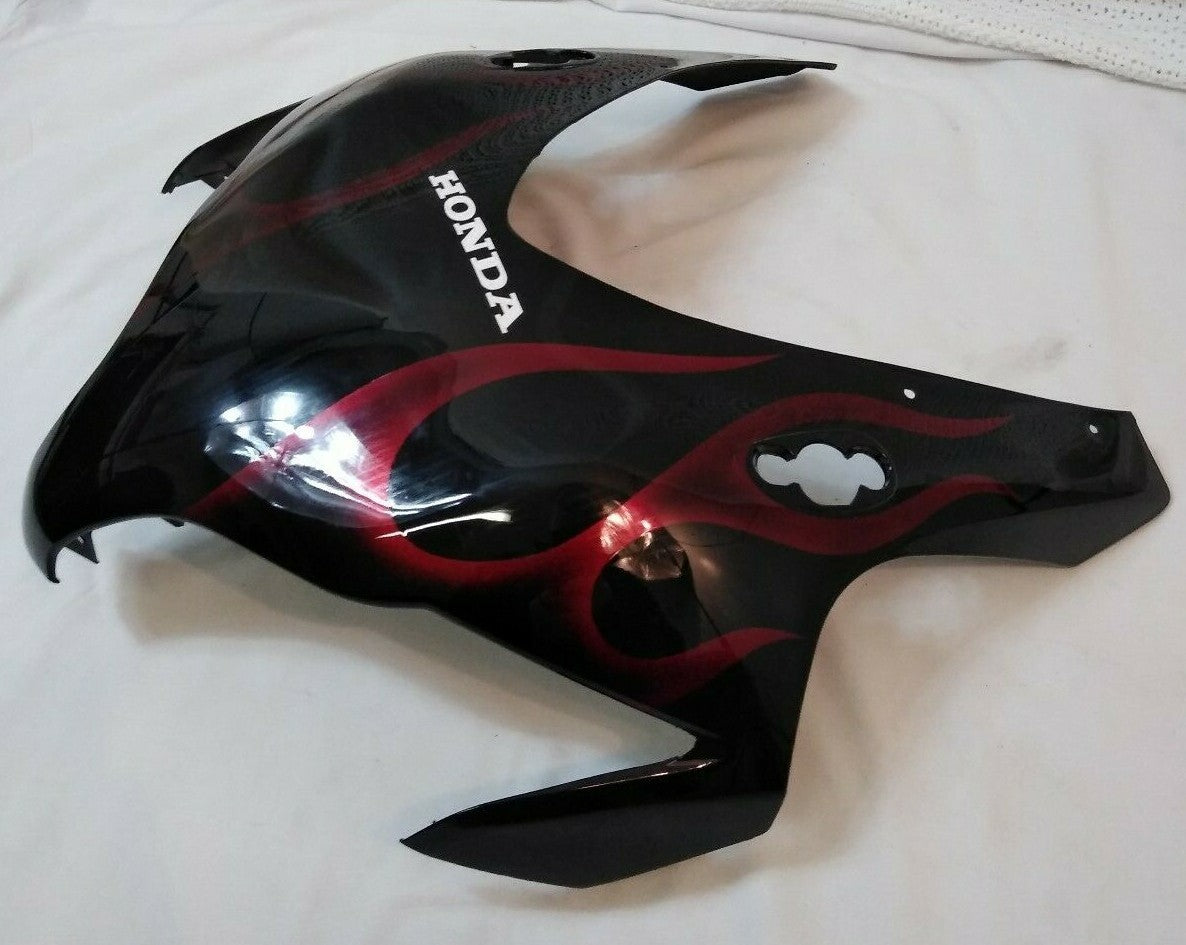 NEW Honda CBR1000RR '08–'11 Head Cowl Fairing / Black w. Red Flame / 727-4565