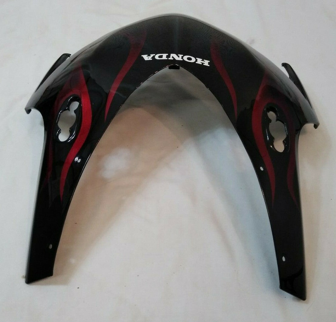 NEW Honda CBR1000RR '08–'11 Head Cowl Fairing / Black w. Red Flame / 727-4565