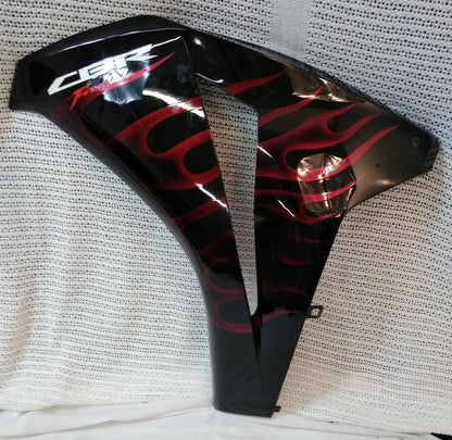 NEW HONDA LH Side Fairing CBR 1000 RR BLACK & CHERRY RED FLAME '08-'11