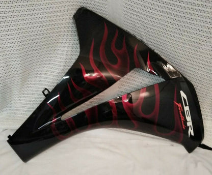 NEW HONDA RH Side Fairing CBR 1000 RR BLACK & CHERRY RED FLAME '08-'11