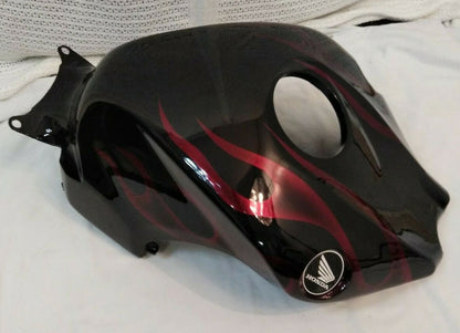 NEW HONDA Gas Tank Cover CBR 1000 RR BLACK & CHERRY RED FLAME '08-'11 Fireblade