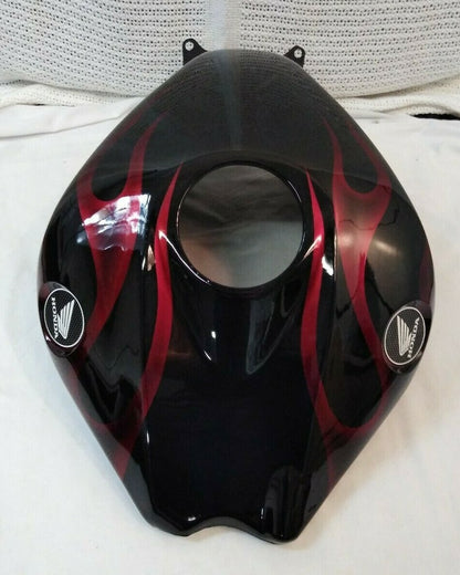 NEW HONDA Gas Tank Cover CBR 1000 RR BLACK & CHERRY RED FLAME '08-'11 Fireblade
