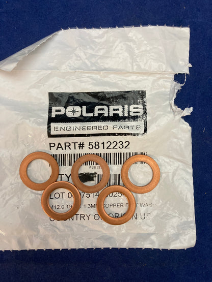 NEW Polaris OEM Washer 19X12X1.3 Copper, 5812232 / Lot of 5