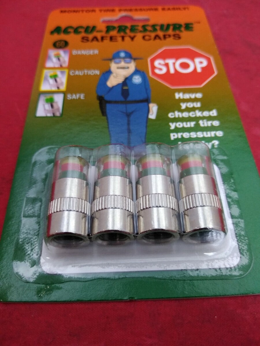 NEW Accu-Pressure Safety Tire Caps, Set of 4 (60 psi) / 9314800060