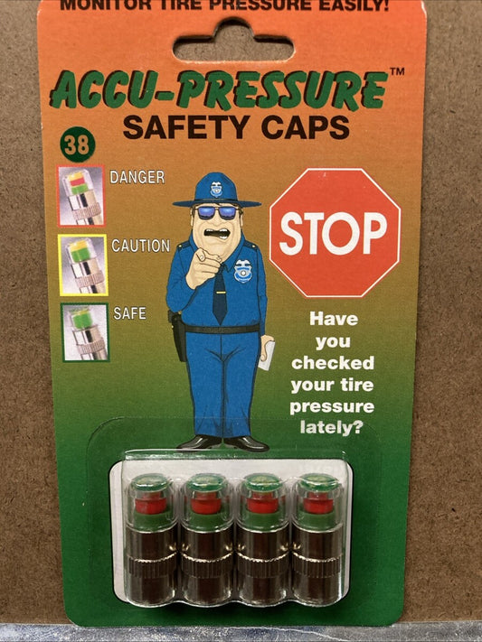 NEW Accu-Pressure Safety Tire Caps, Set of 4 (38 psi) / 9314800060
