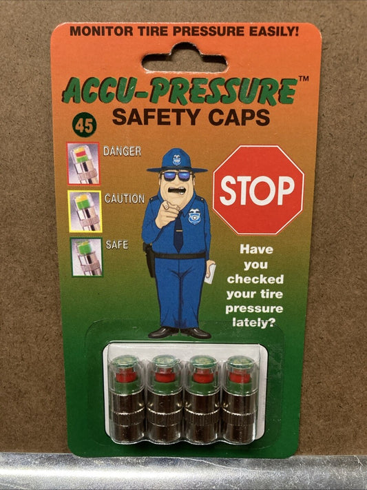 NEW Accu-Pressure Safety Tire Caps, Set of 4 (45 psi) / 9314800060