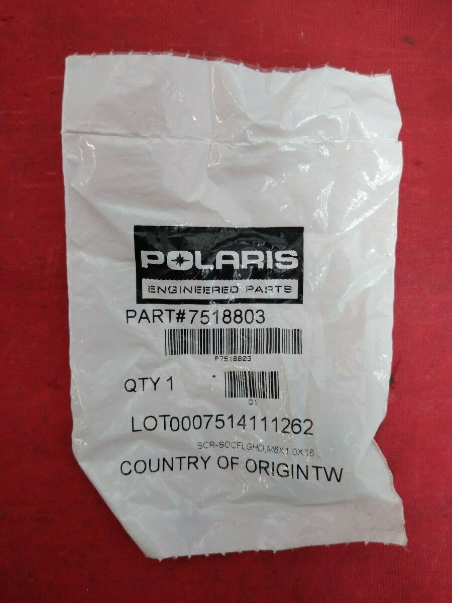 NEW Polaris SCREW / SCR-SOCFLGHD M6X1.0X16 / 7518803 / Pack of 3