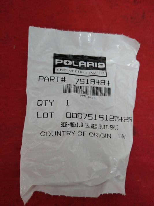 NEW Polaris SCR-M6X1.0 15 HEX BUTT SHLD (7518484)