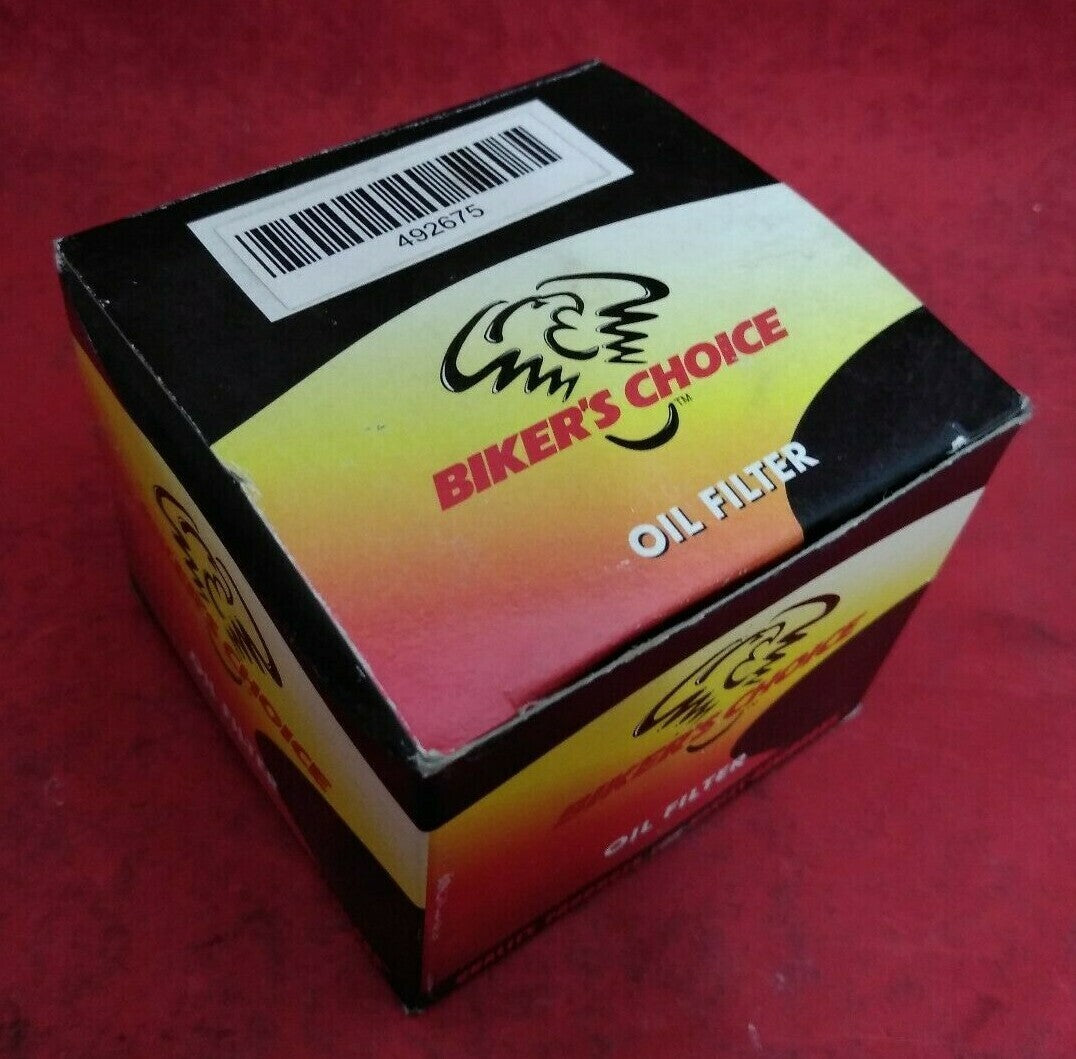 NEW Biker's Choice Oil Filter / 492675 / Black