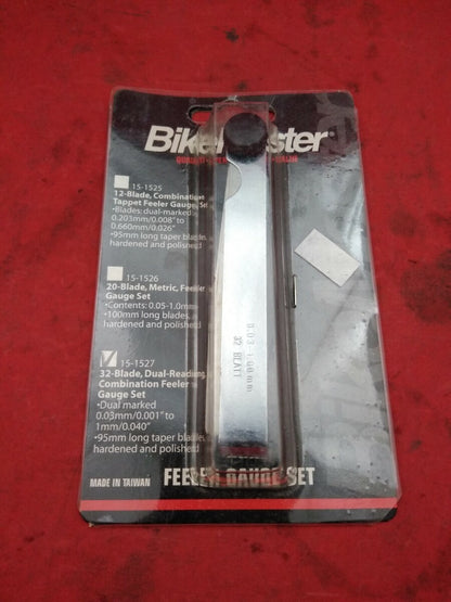 NEW BikeMaster 20 Blade Dual Reading Combination Feeler Gauge Set / 15-1526