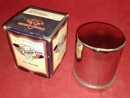 NEW Biker's Choice Oil Filter / 49-2676 / Chrome / Spin on