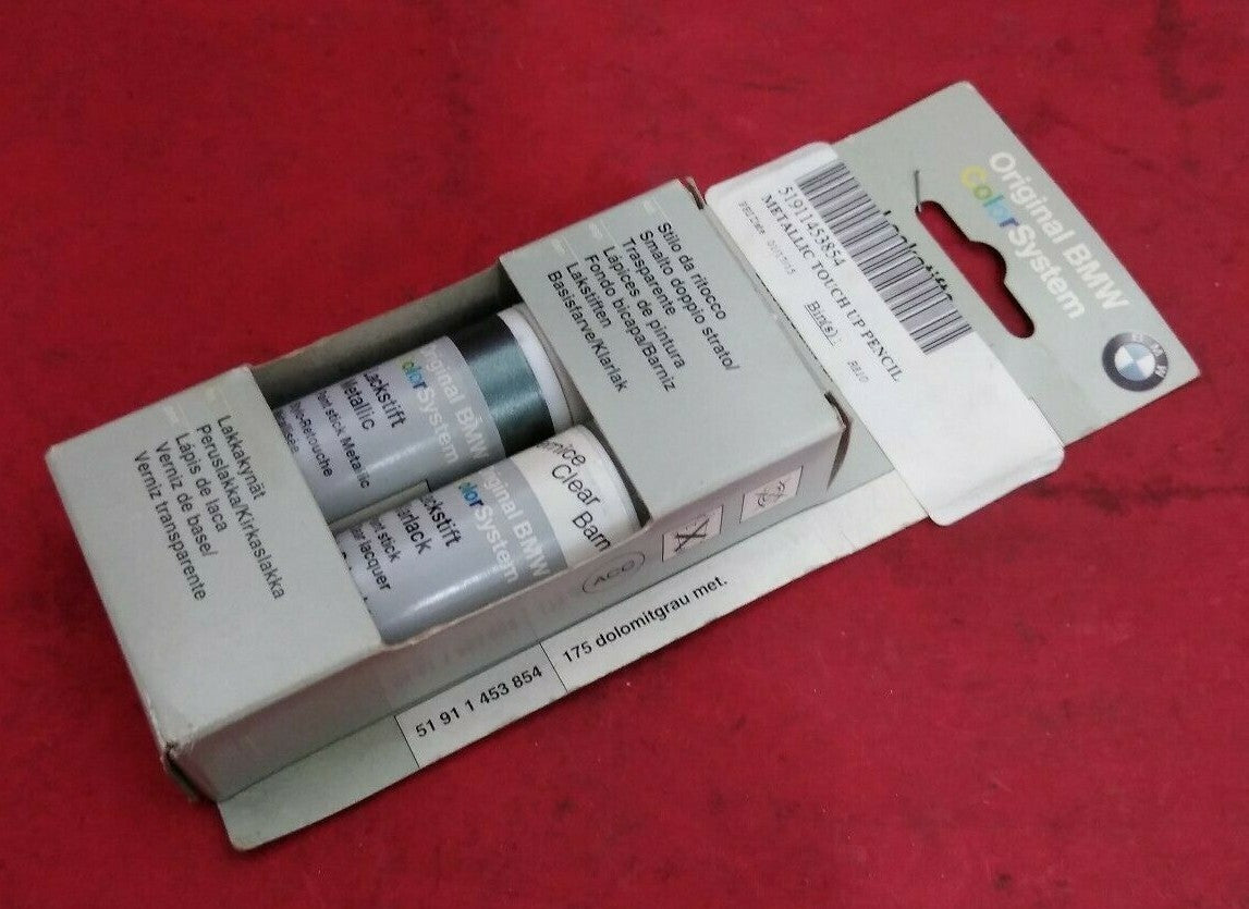 NEW BMW Touch Up Paint / 51911453854 / 175 dolomitgrau met. and Clear Coat