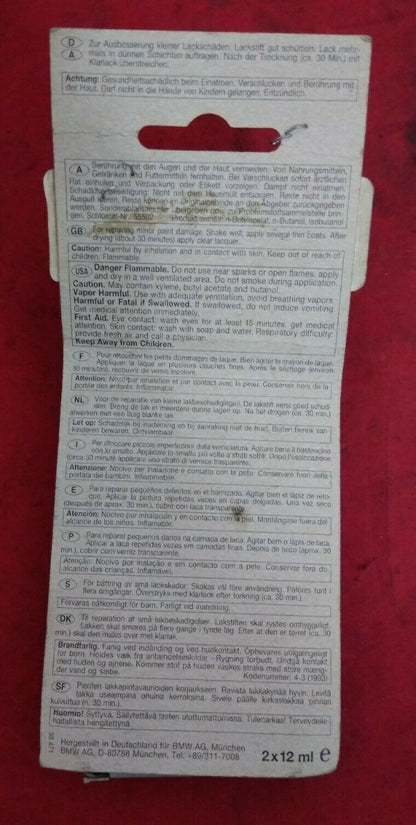 NEW BMW Touch Up Paint / 51911453854 / 175 dolomitgrau met. and Clear Coat