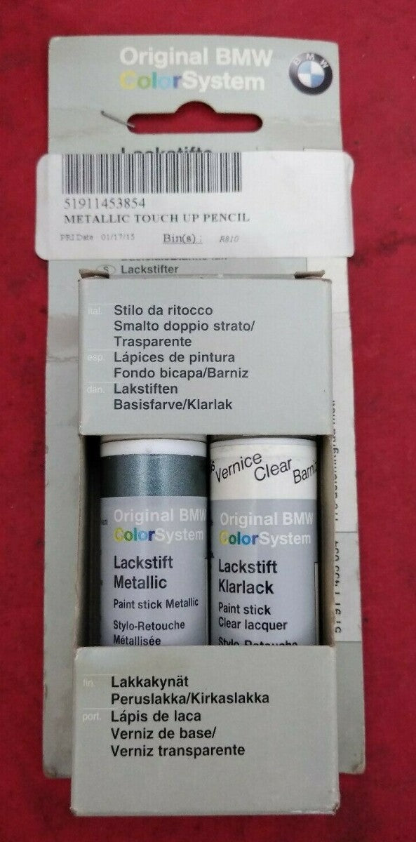 NEW BMW Touch Up Paint / 51911453854 / 175 dolomitgrau met. and Clear Coat