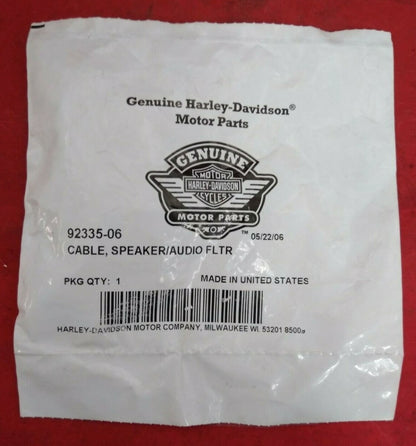 NEW Genuine Harley-Davidson Cable, Speaker/ Audio FLTR / Qty: 1 / 92335-06