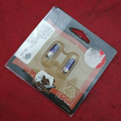 New Harley-Davidson Blue Bayonet Base Bulb 12V/.17A / 75202-01 / 3 Packs 6 Bulbs