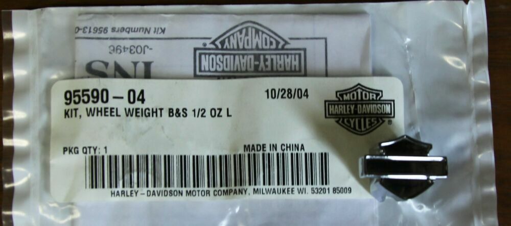New Harley Davidson Spoke Wheel Weight / 95590-04 / 1/2 OZ