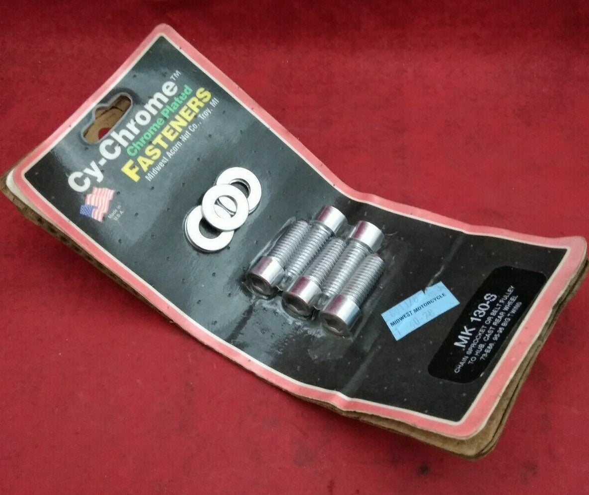 NEW Cy-Chrome Fasteners / MK 130-S / 73-E86 / '95-'96 Big Twins