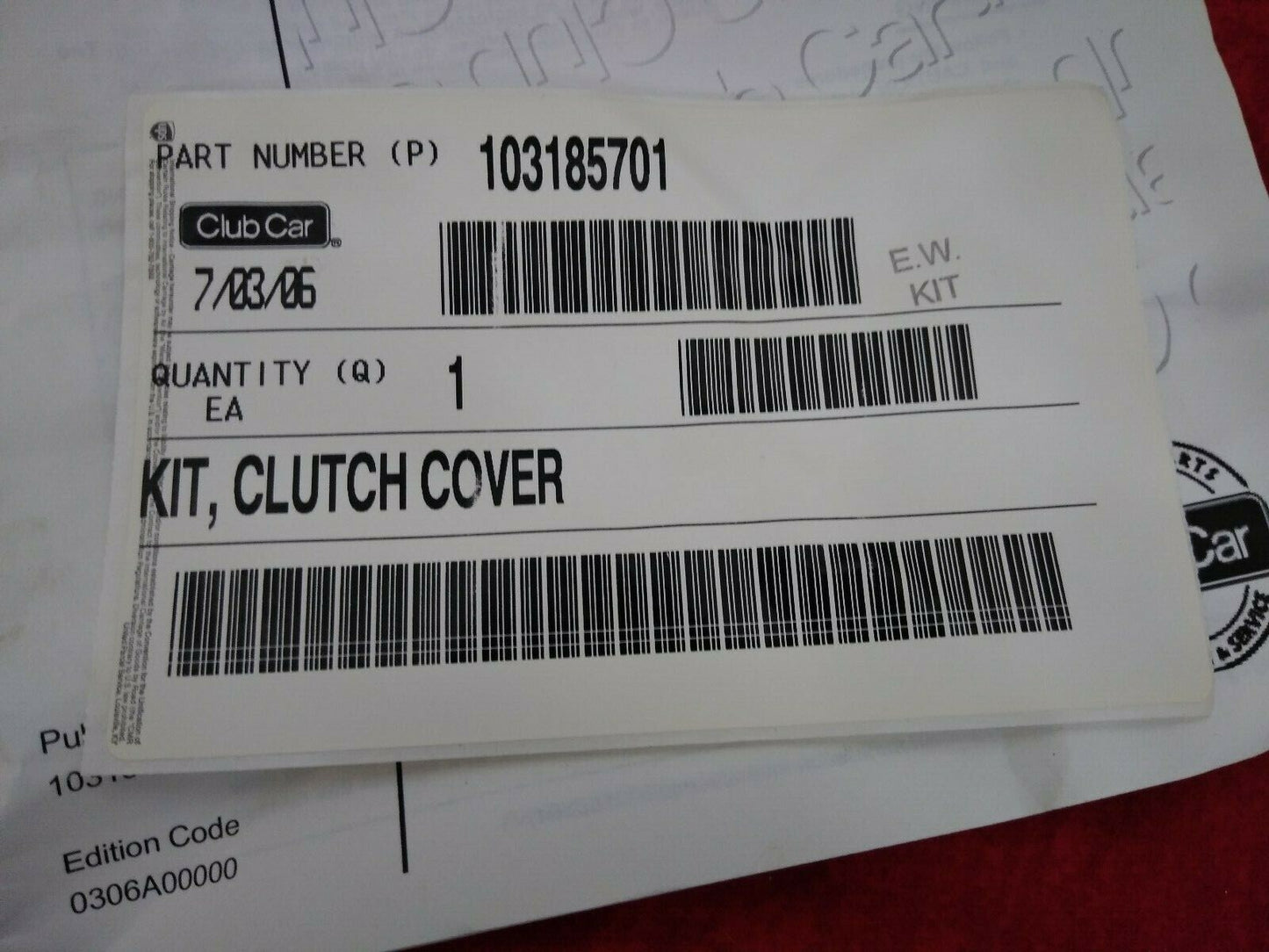 NEW Club Car Drive Clutch Cover Kit / 103185701