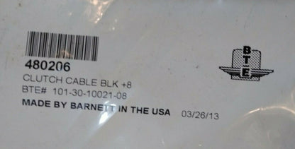 NEW Barnett Clutch Cable / Black +8 inches / 101-30-0021-08 / 480206