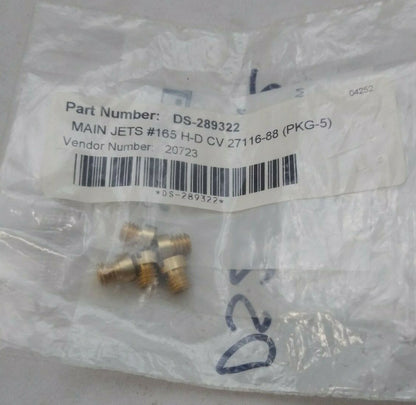 NEW MAIN JETS FOR CV-TYPE KEIHIN CARBS / DS-283322 / 5 Pack