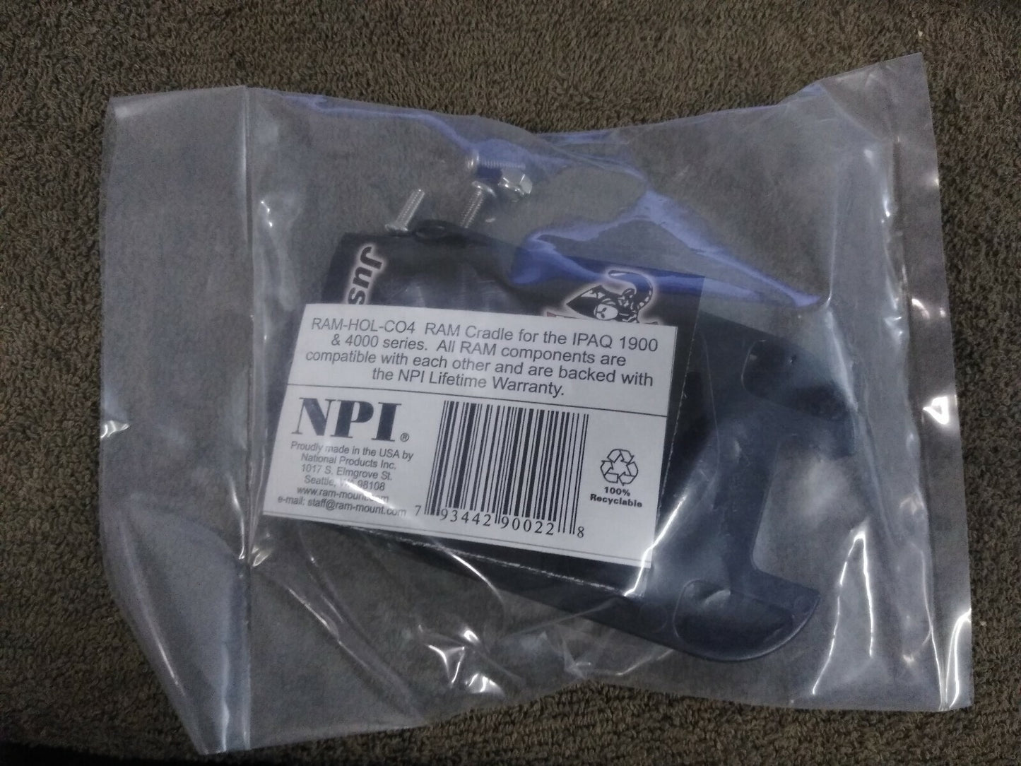 NEW RAM MOUNTS Cradle for IPAQ 1900 & 4100 Series / RAM-HOL-CO4
