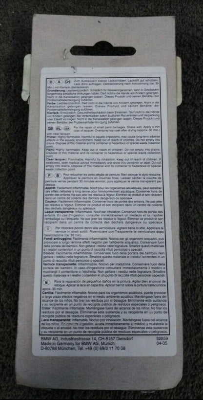 NEW BMW Touch Up Paint / 51910144560 / 948 Ozeanblau Met. and Clear Coat