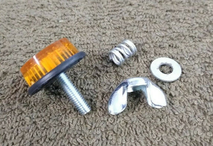 NEW Chris Products Tag Reflector Bolts / Amber / QTY: 10