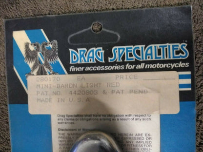 NEW Drag Specialties Mini Baron Light Red / 280170