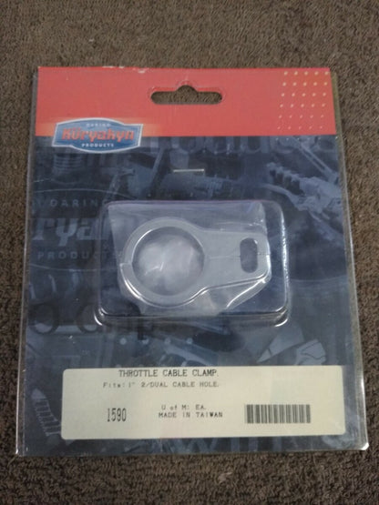 NEW Kuryakyn Throttle Cable Clamp / Universal 1" / 2 dual Cable Hole / 1590