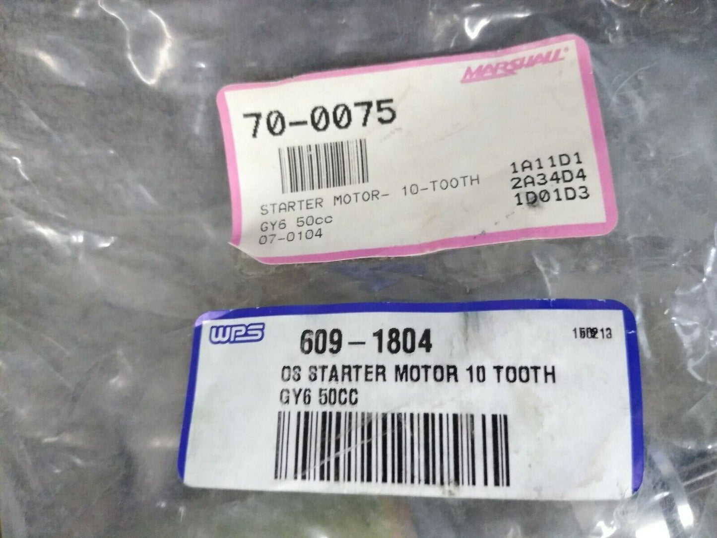 NEW Outside / 4-Stroke Starter Motor 10T Gy6 50Cc / 07-0104