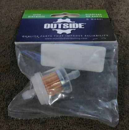 NEW Outside Fuel Filter 3/16" Straight / 04-0102